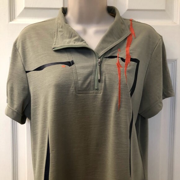 Vintage JAMIE SADOCK Women's Set of 2 Golf Knit Athletic Tops Medium Gray Green - Picture 5 of 12